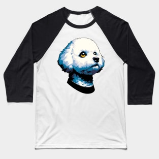 Stunning and Cool Bichon Frise Monochrome and Gold Portrait for Father's Day Baseball T-Shirt